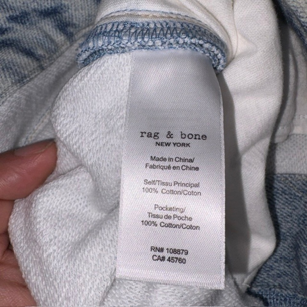 Rag & Bone Miramar Sofie Wide Leg Pants Cotton Terry Sweatpant Jean Rally 28 - Picture 10 of 11